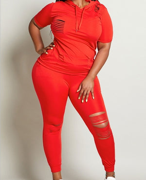 Plus size Royalty two piece pants set