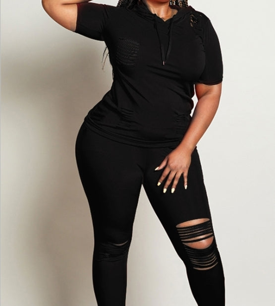 Plus size Royalty two piece pants set